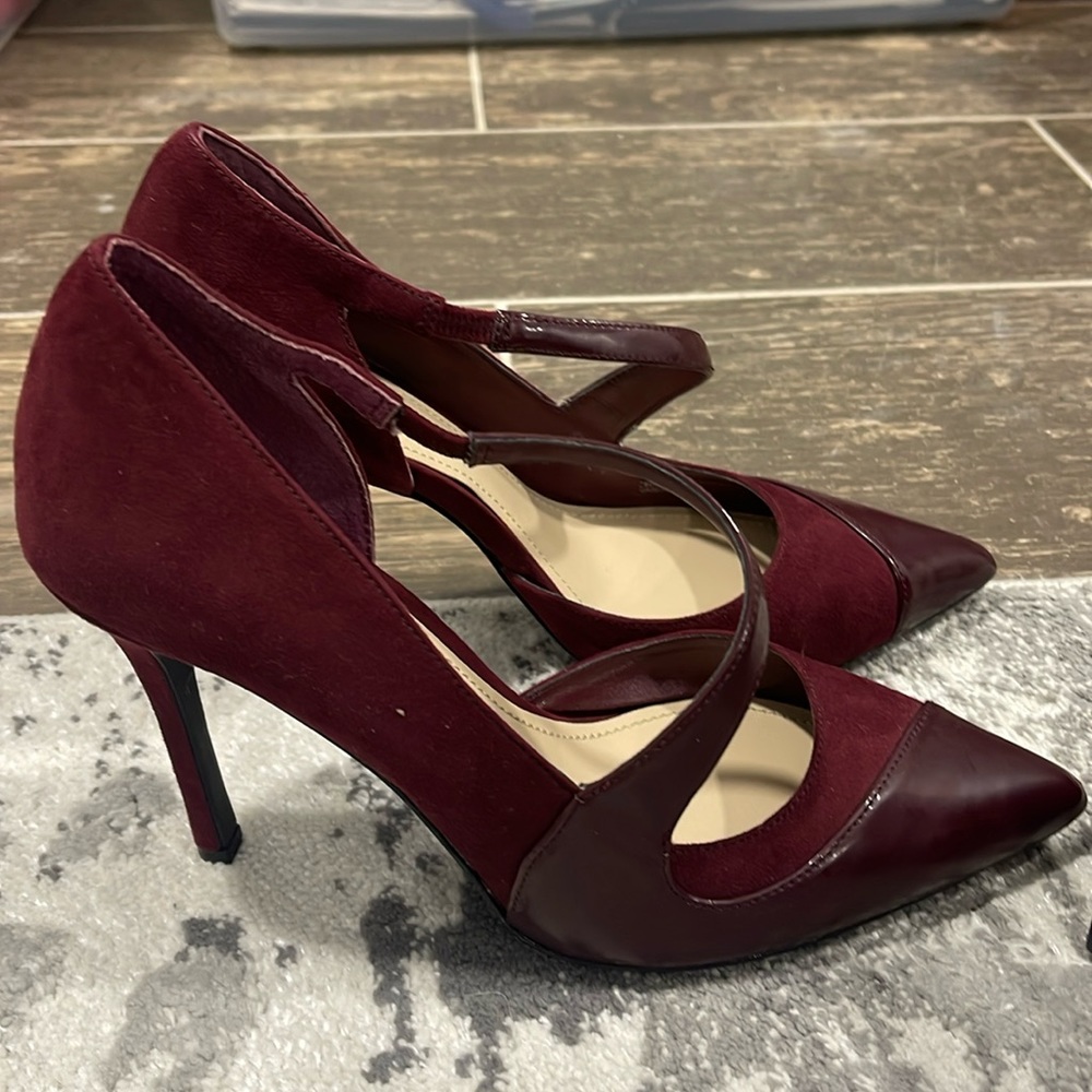 Brand new heels. The color is burgundy,